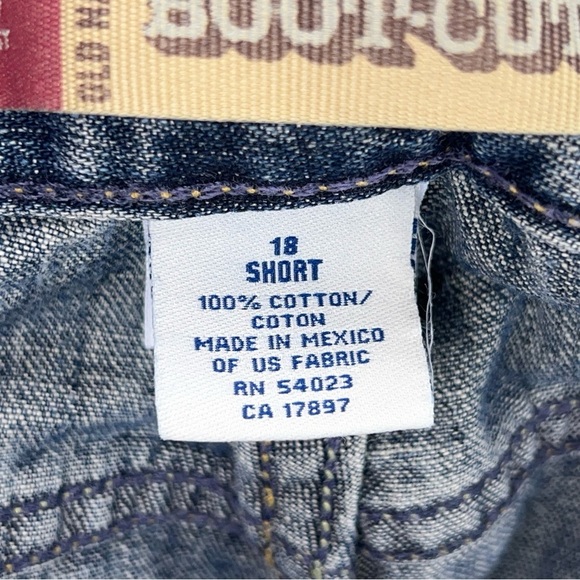 Size 18 Short Old Navy Distressed Bootcut Denim Jeans Blue Western Low Waist - Picture 14 of 16